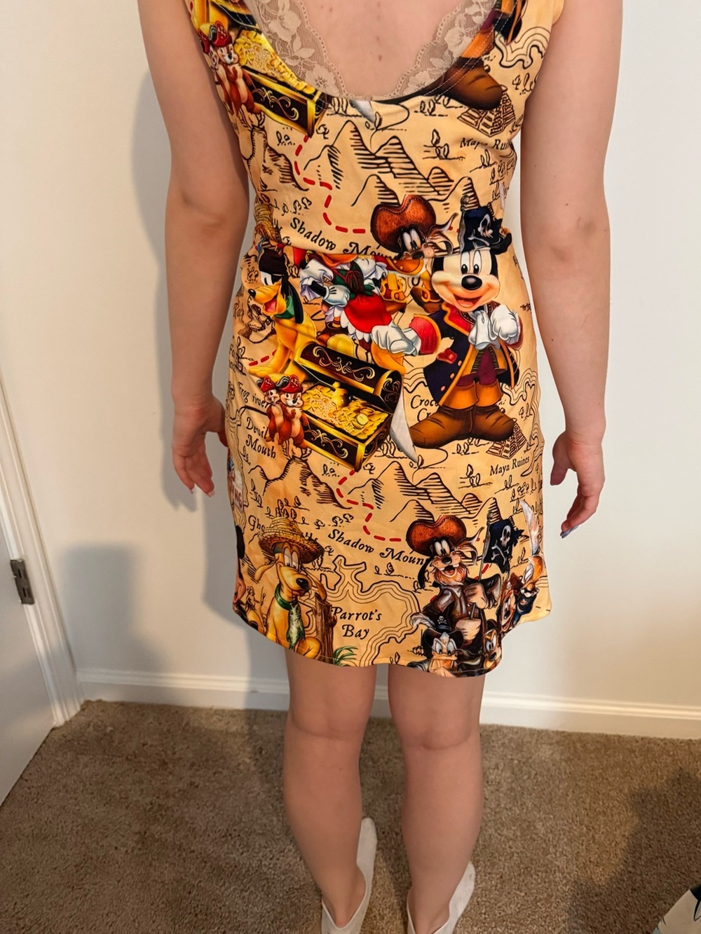 Mickey & Friends Pirate Themed mini wrap dress with built in shorts - Picture 2 of 2